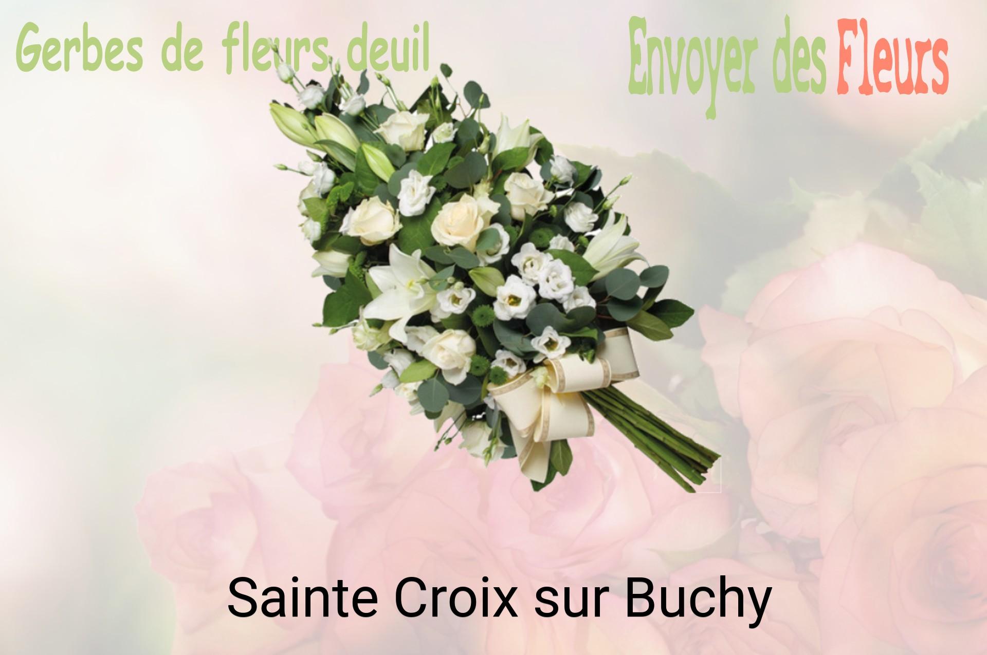 Gerbe de fleurs de deuil livrée à Sainte-Croix-sur-Buchy